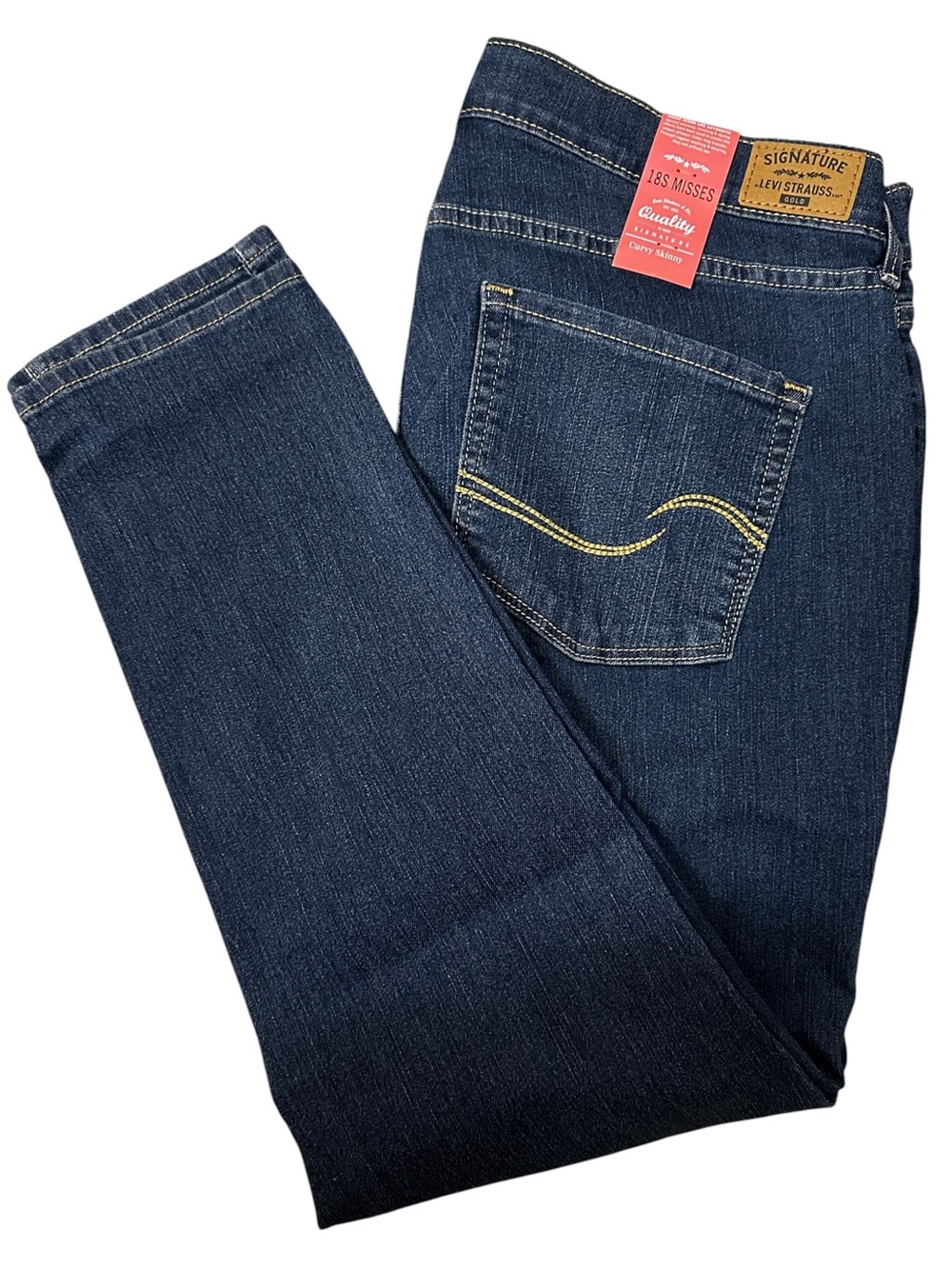 Signature by Levi Strauss Dark Indigo Straight Jeans